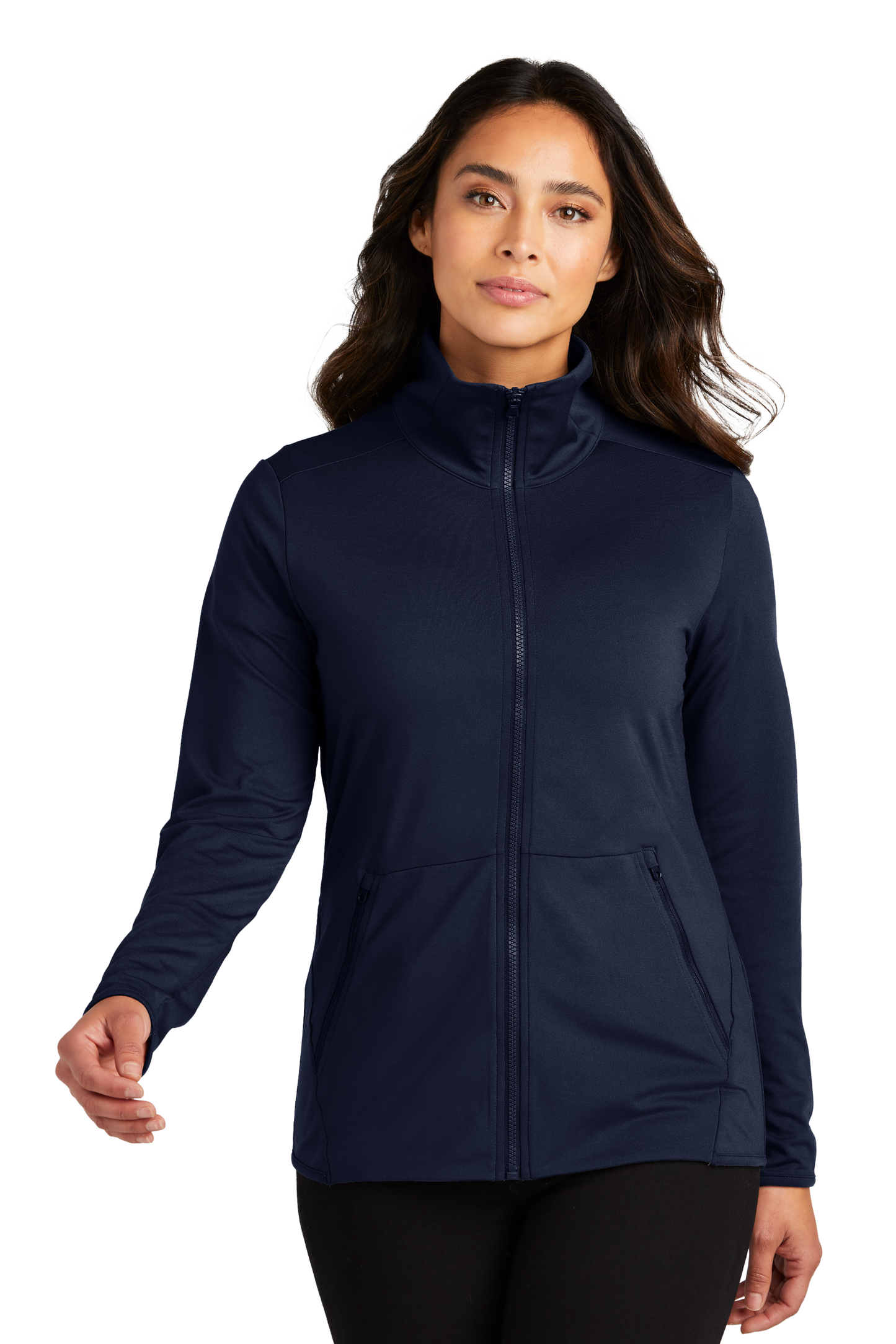 Port Authority® Women's Accord Stretch Fleece Full-Zip - Navy