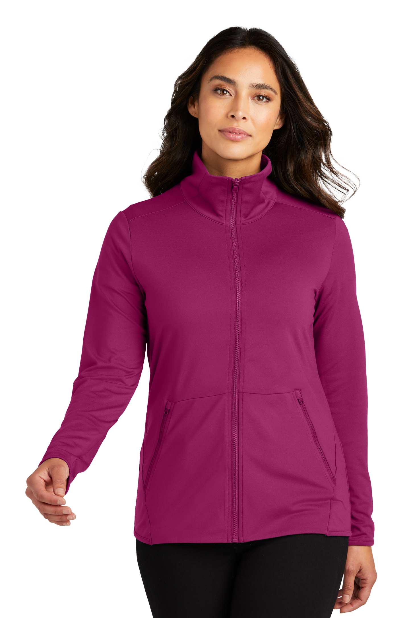 Port Authority® Women's Accord Stretch Fleece Full-Zip - Wine