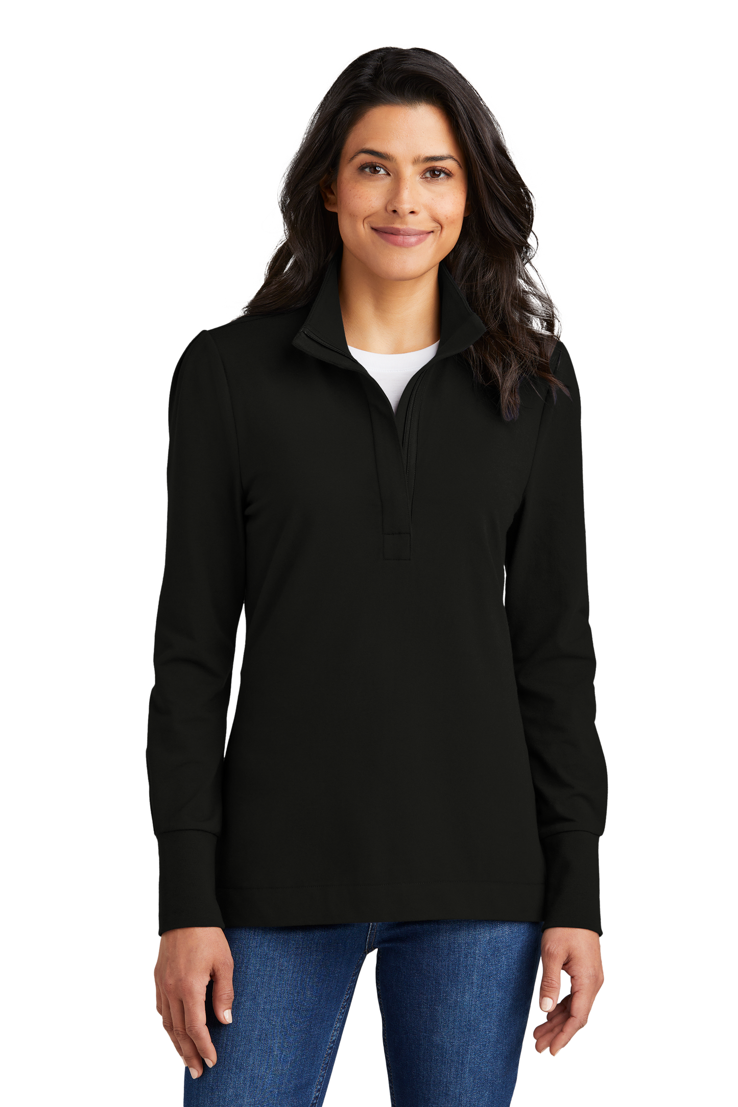 Port Authority® Women's Fairway Stretch 1/4-Zip - Deep Black