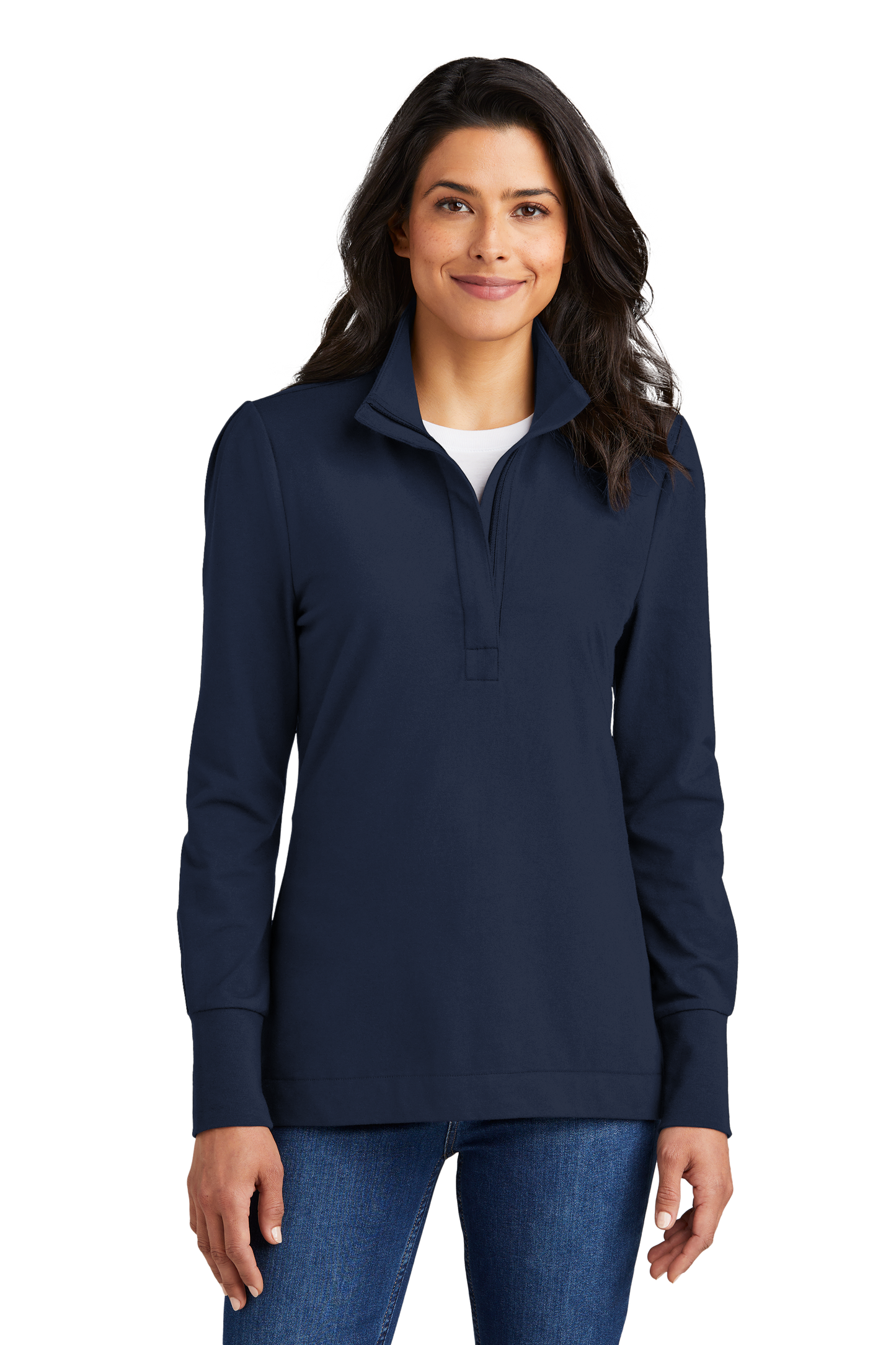Port Authority® Women's Fairway Stretch 1/4-Zip - River Blue Navy
