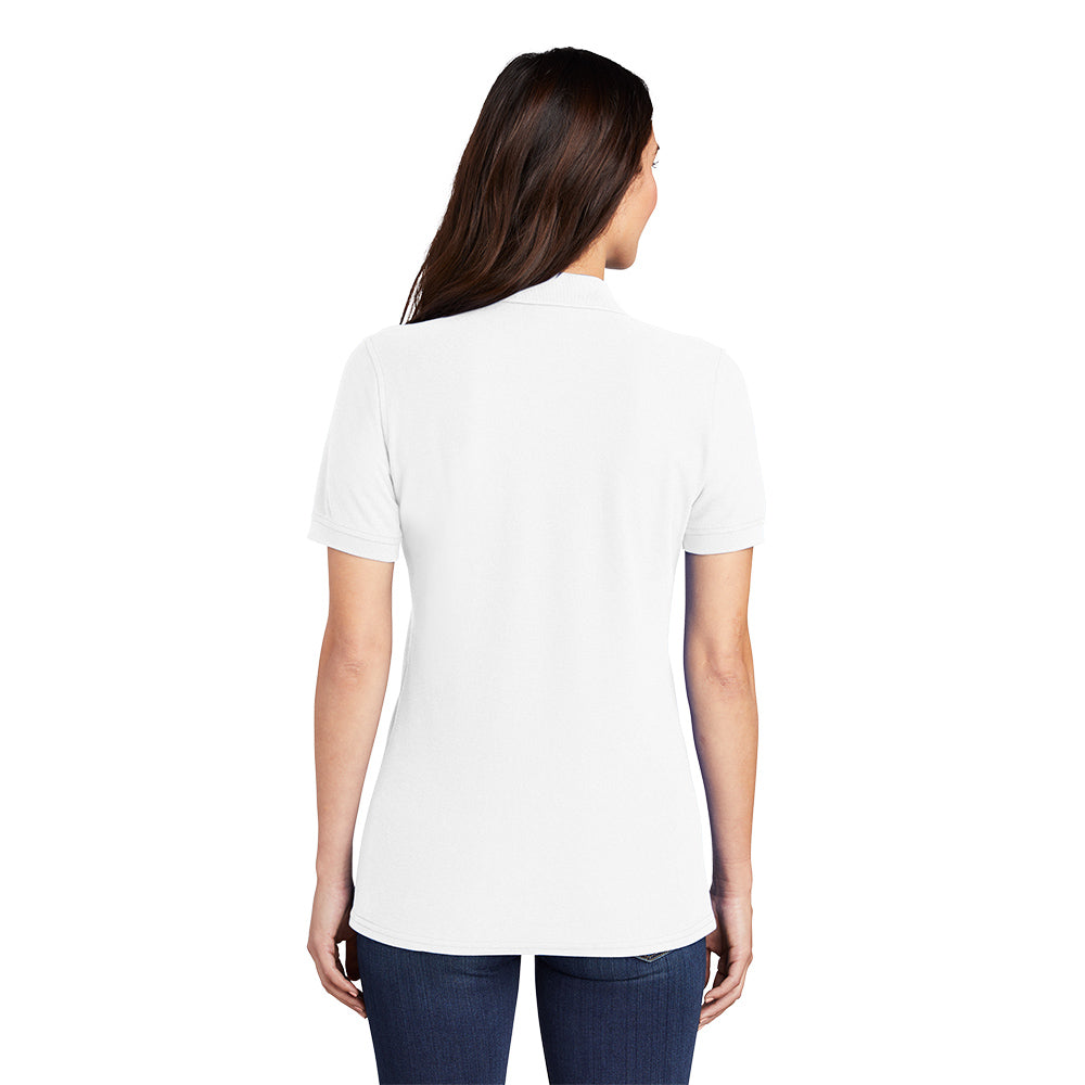 Port & Company® Ladies Core Blend Pique Polo - White