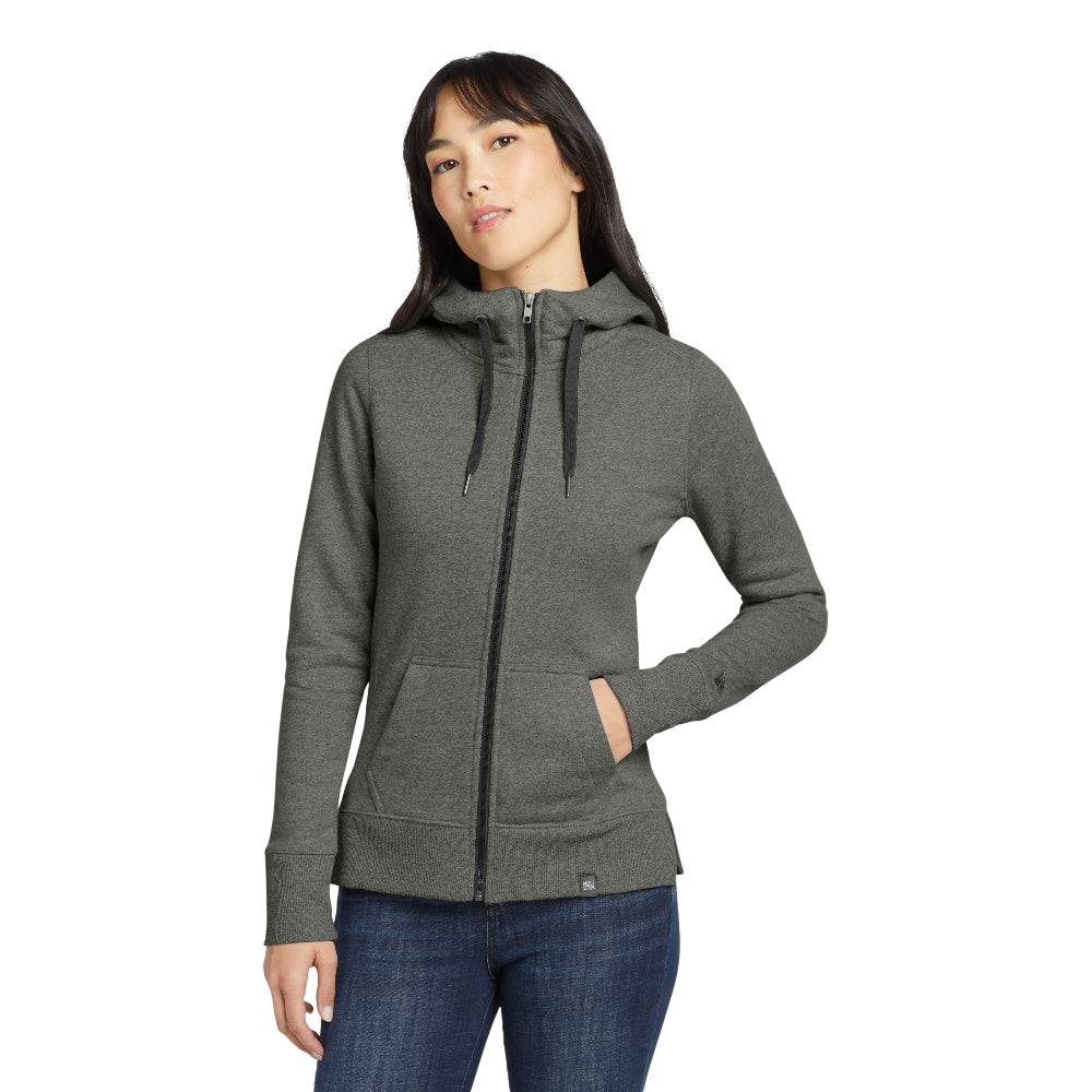 New Era® Women's French Terry Full-Zip Hoodie - Black Twist