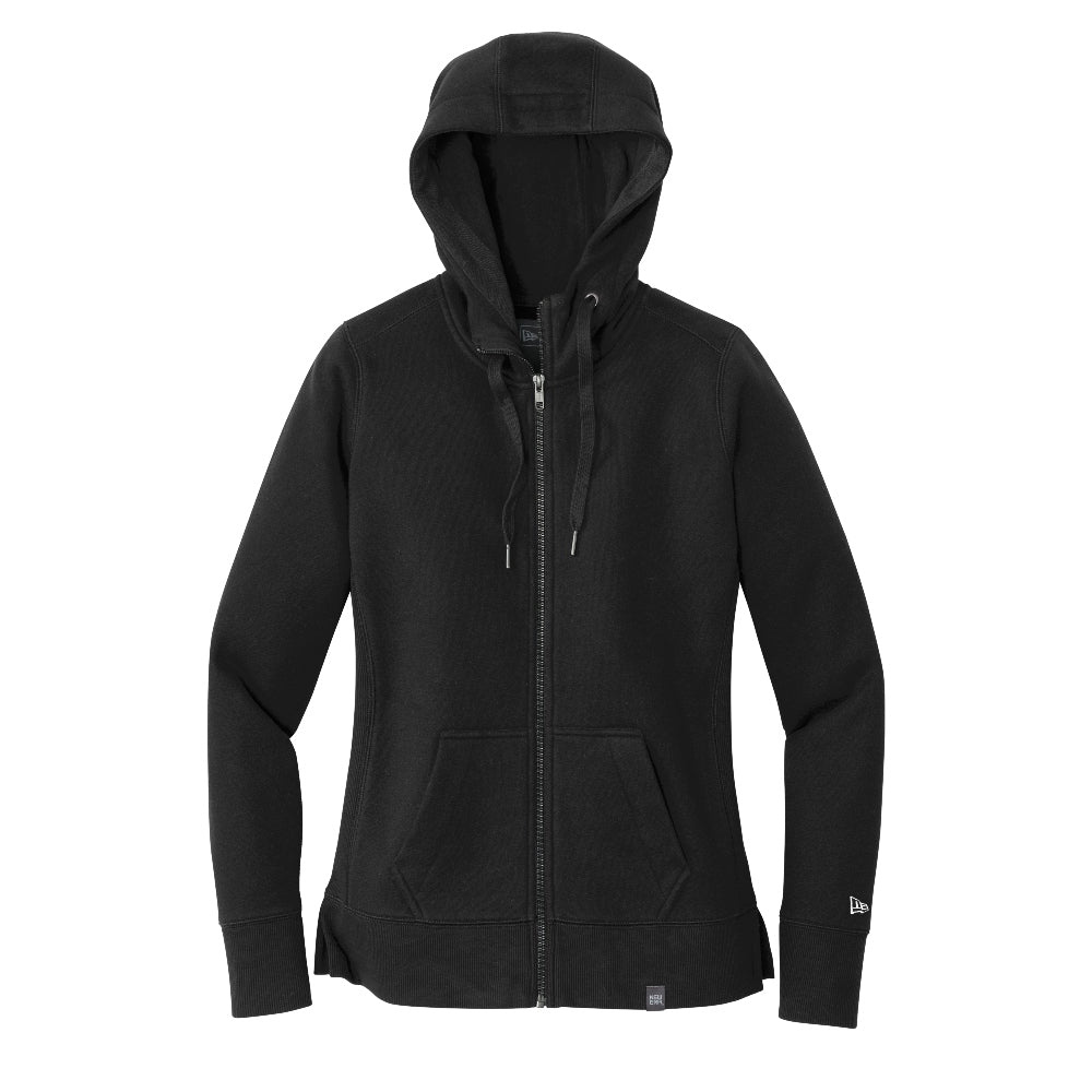 New Era® Women's French Terry Full-Zip Hoodie - Black