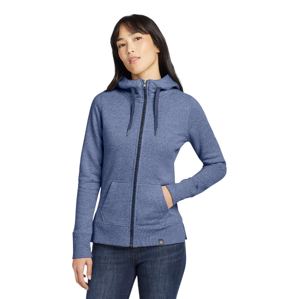 New Era® Women's French Terry Full-Zip Hoodie - Dark Royal Twist