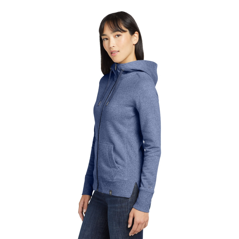 New Era® Women's French Terry Full-Zip Hoodie - Dark Royal Twist