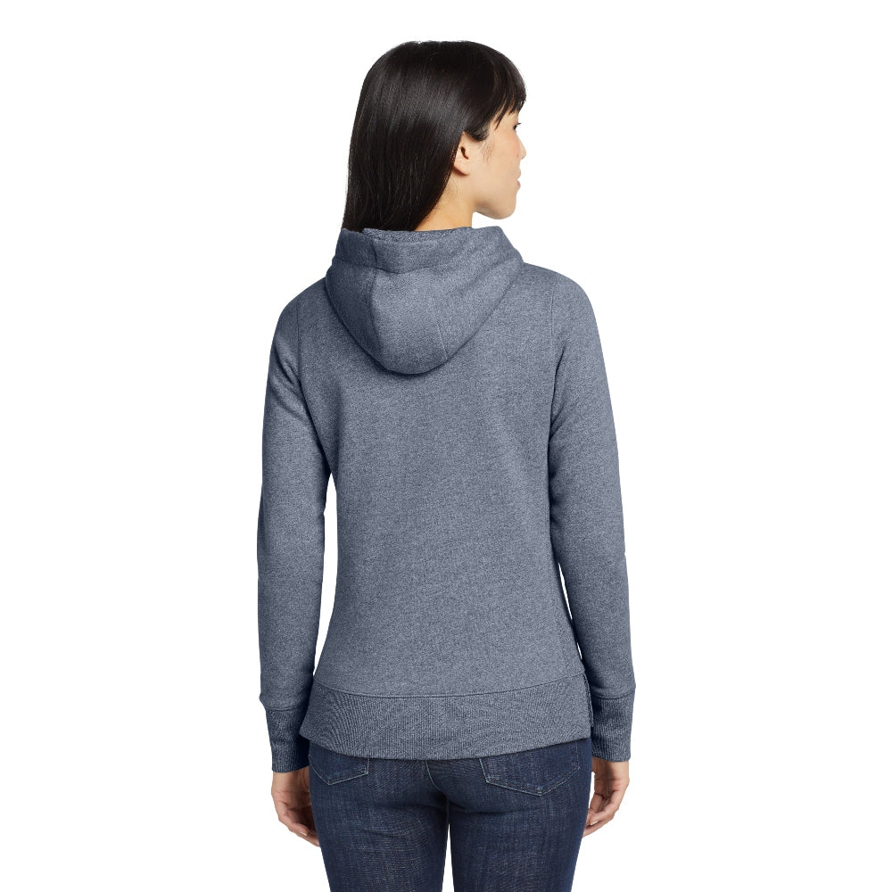 New Era® Women's French Terry Full-Zip Hoodie - True Navy Twist
