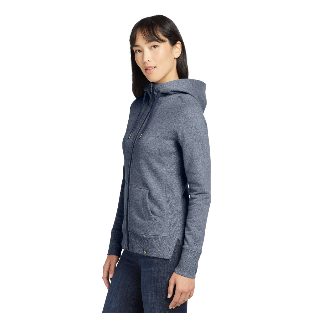 New Era® Women's French Terry Full-Zip Hoodie - True Navy Twist