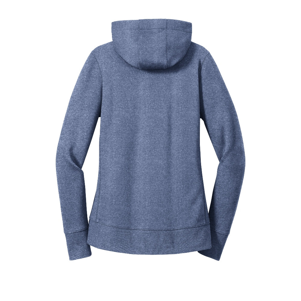 New Era® Women's French Terry Full-Zip Hoodie - Dark Royal Twist