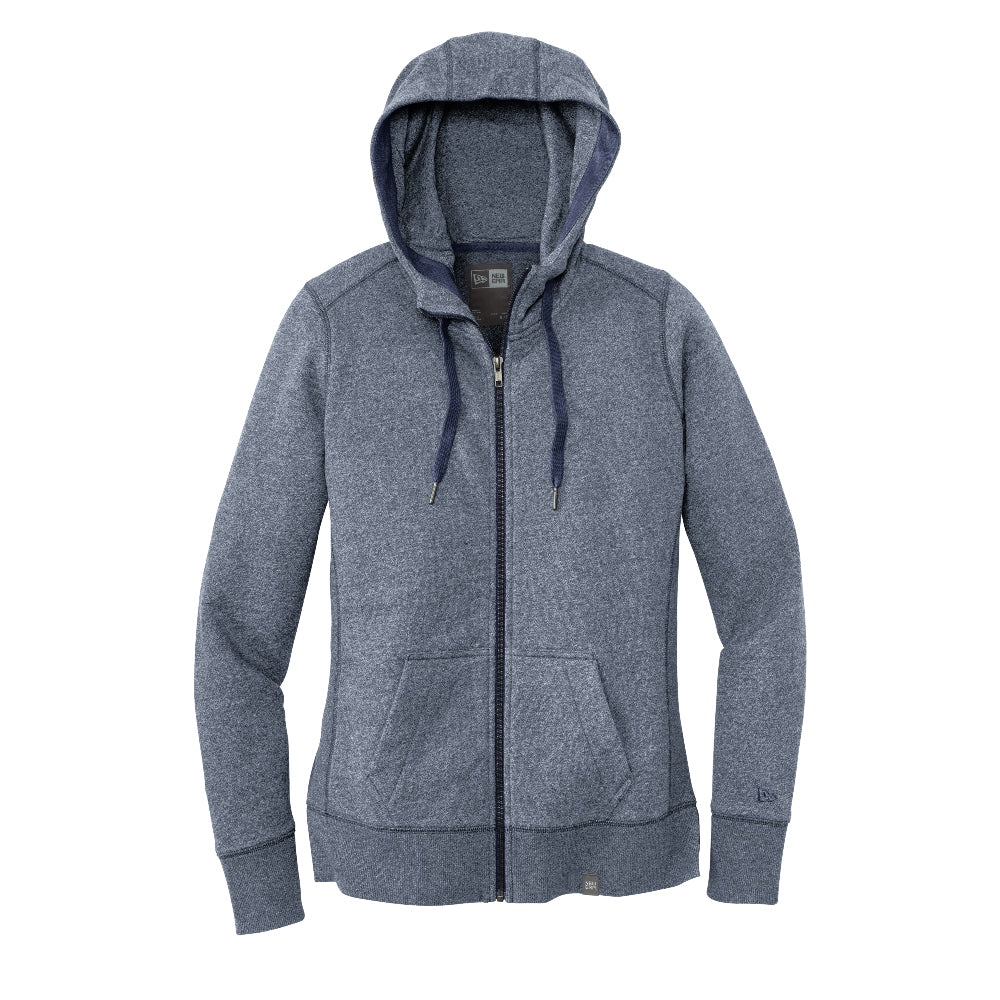 New Era® Women's French Terry Full-Zip Hoodie - True Navy Twist