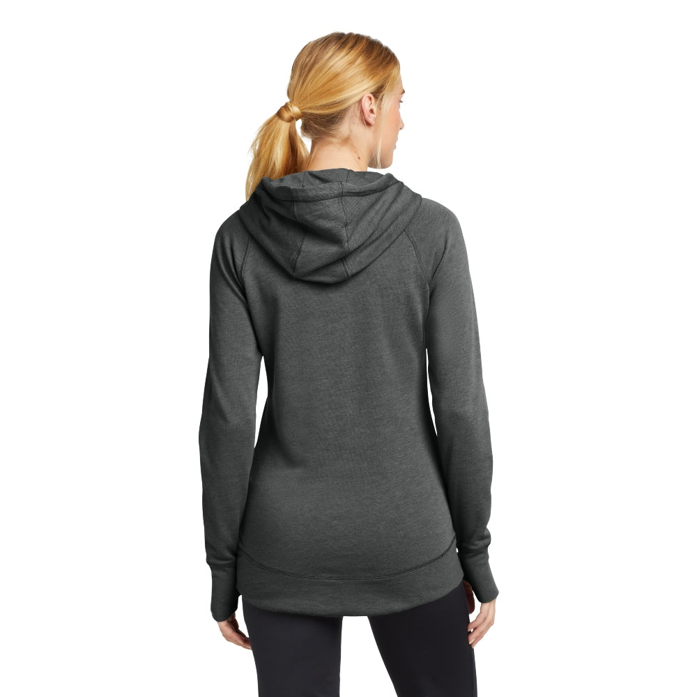 New Era® Women's Tri-Blend Fleece Pullover Hoodie - Black Heather