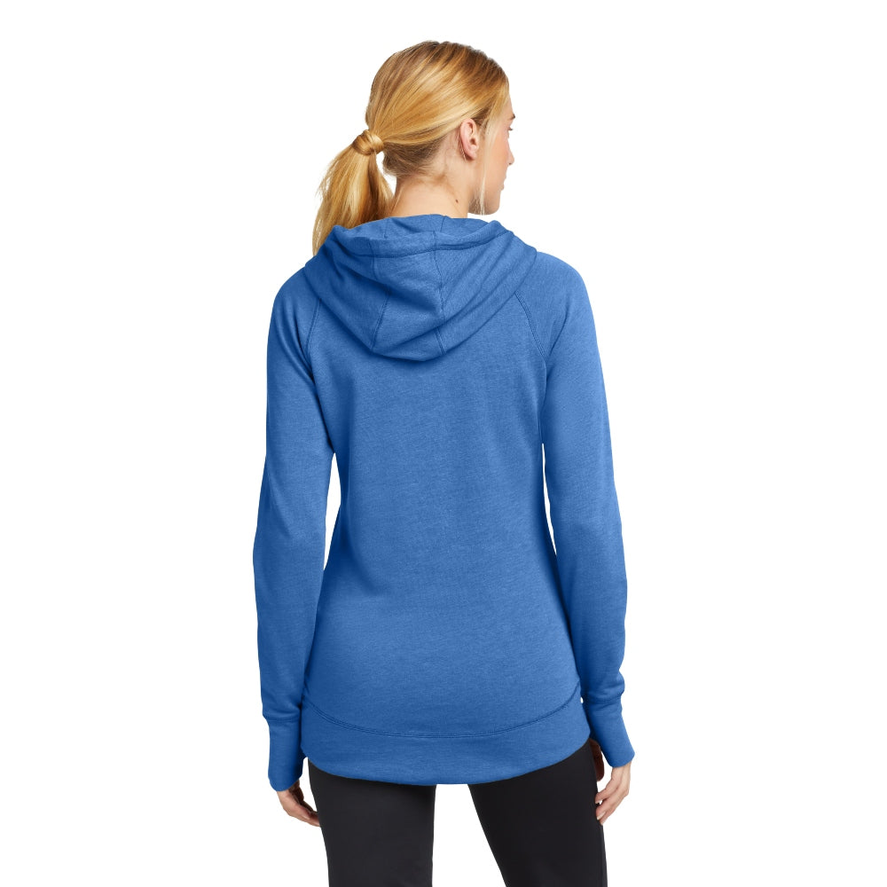 New Era® Women's Tri-Blend Fleece Pullover Hoodie - Royal Heather