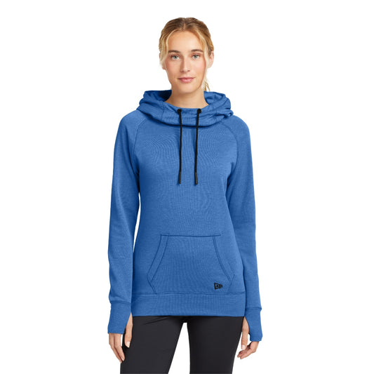 New Era® Women's Tri-Blend Fleece Pullover Hoodie - Royal Heather