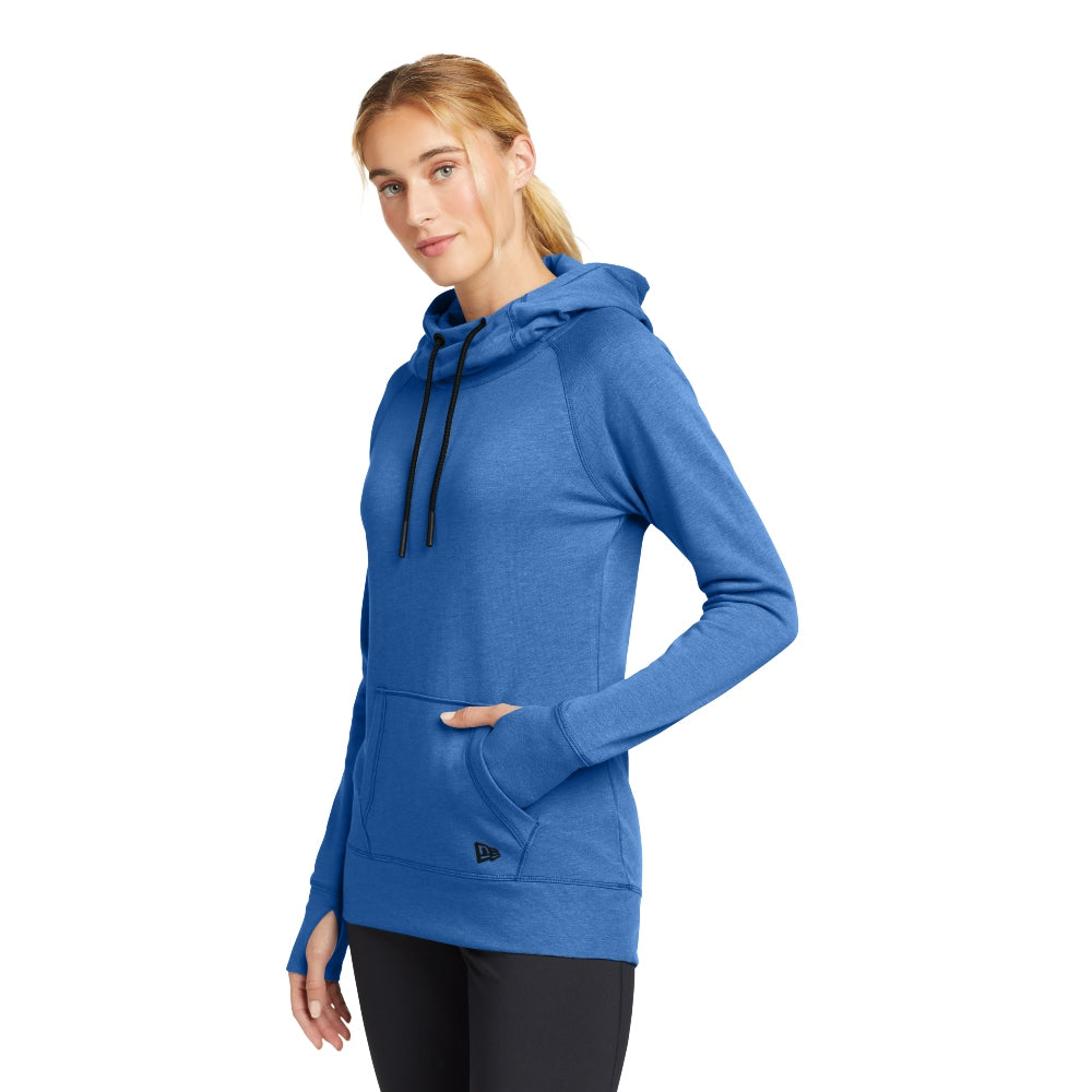 New Era® Women's Tri-Blend Fleece Pullover Hoodie - Royal Heather