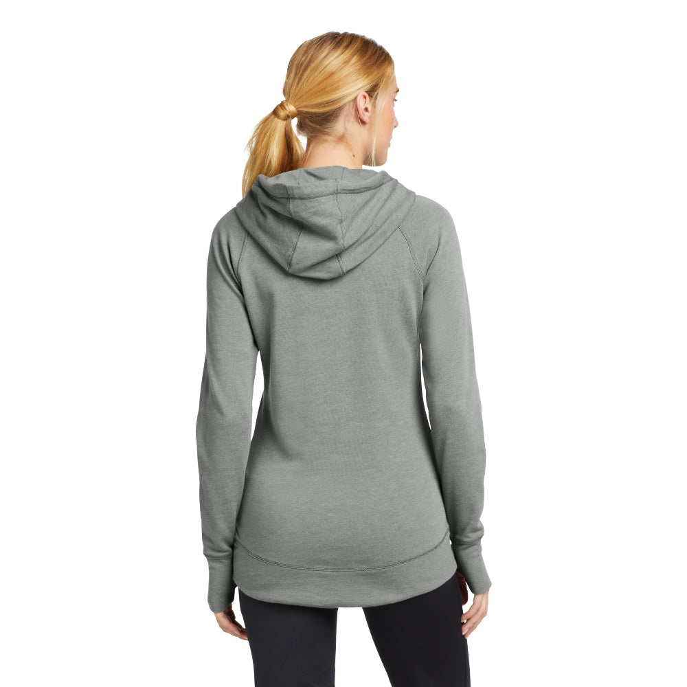 New Era® Women's Tri-Blend Fleece Pullover Hoodie - Shadow Grey Heather