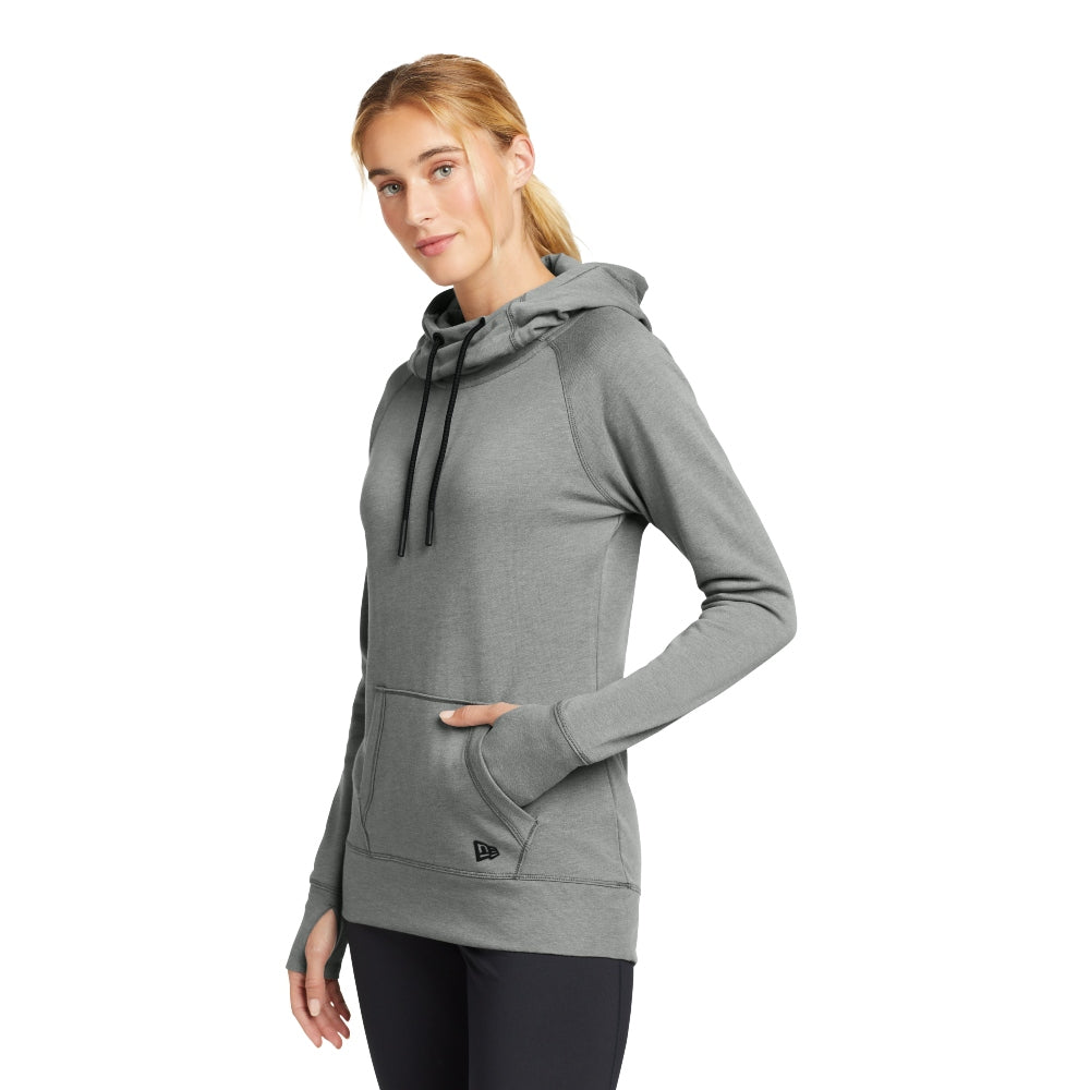 New Era® Women's Tri-Blend Fleece Pullover Hoodie - Shadow Grey Heather