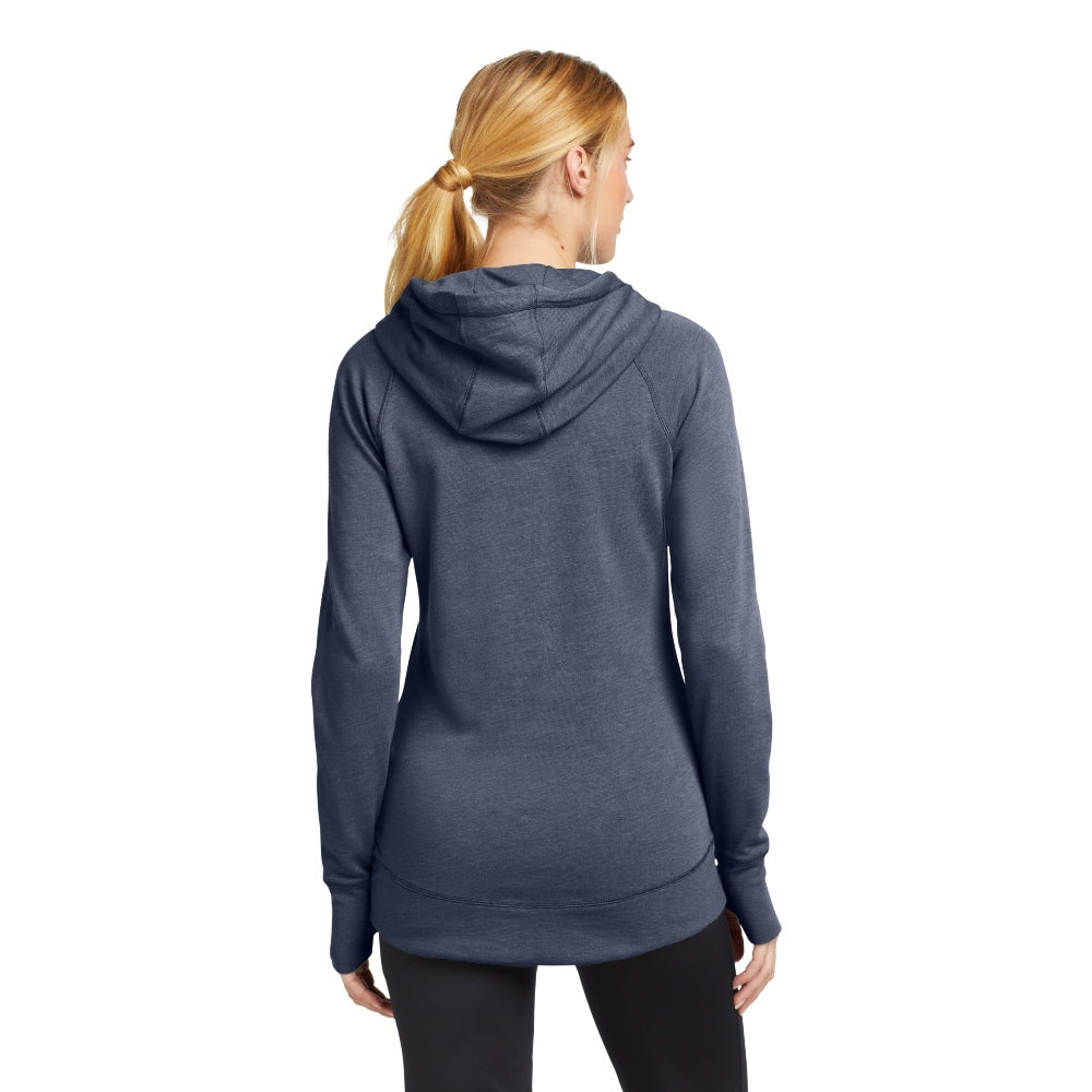 New Era® Women's Tri-Blend Fleece Pullover Hoodie - True Navy Heather