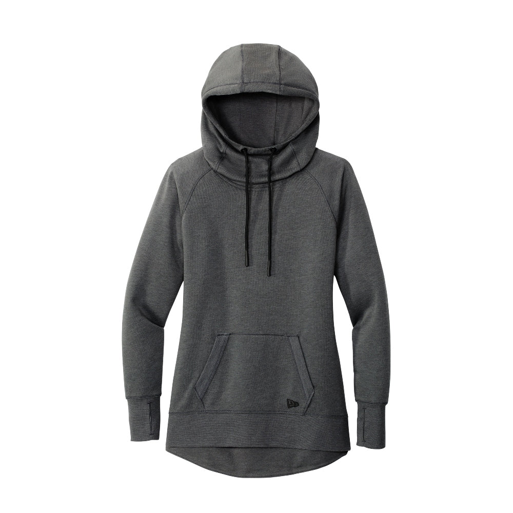 New Era® Women's Tri-Blend Fleece Pullover Hoodie - Black Heather