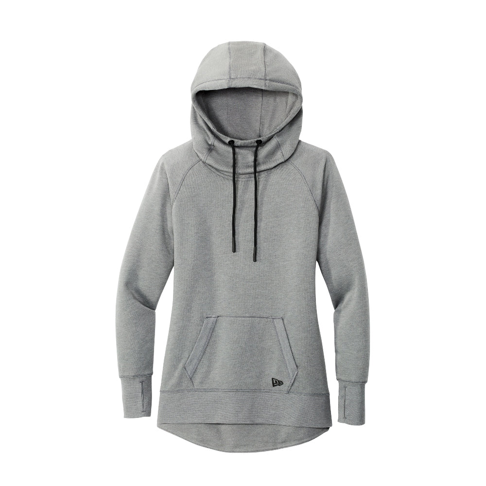 New Era® Women's Tri-Blend Fleece Pullover Hoodie - Shadow Grey Heather