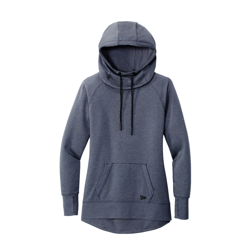 New Era® Women's Tri-Blend Fleece Pullover Hoodie - True Navy Heather