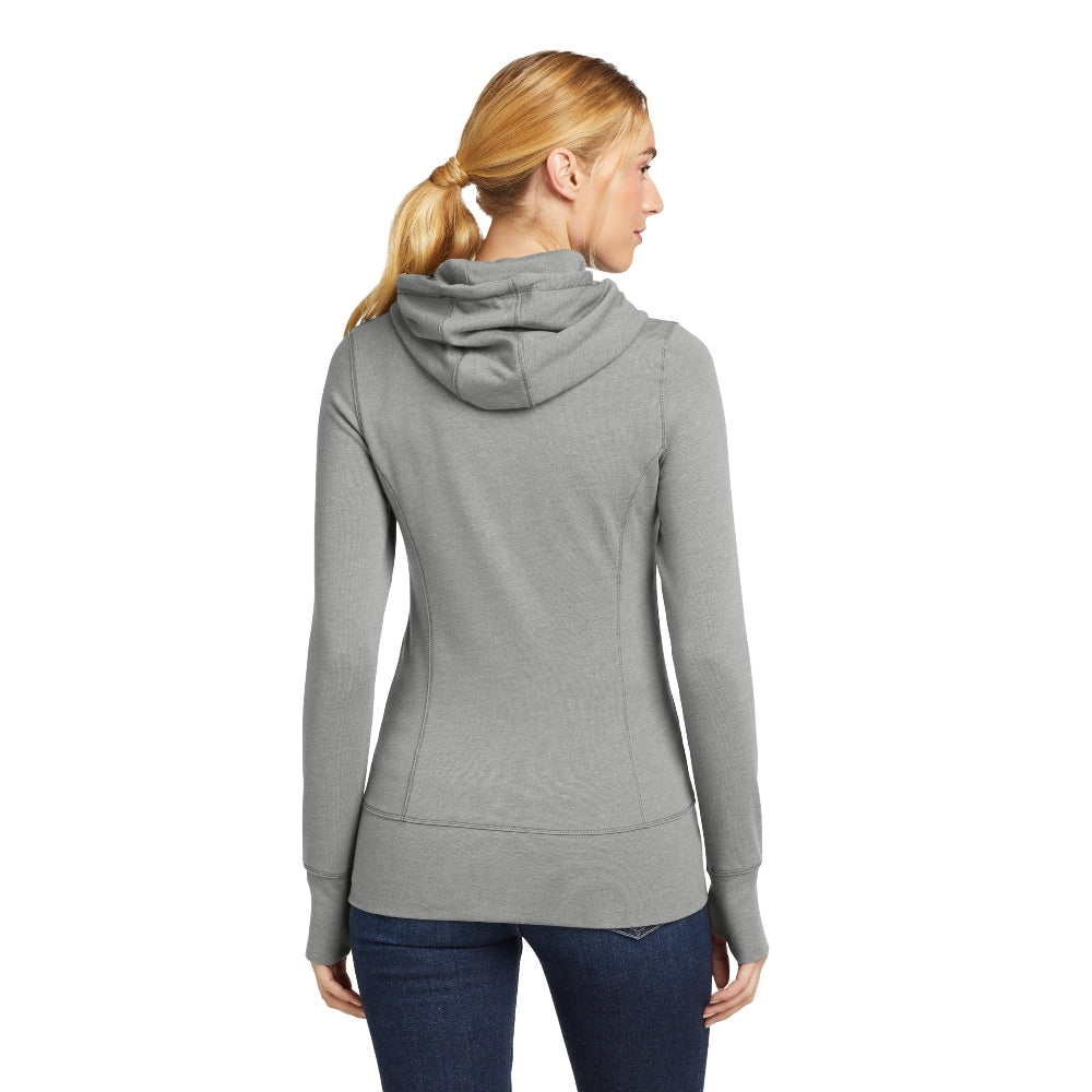 New Era® Women's Tri-Blend Fleece Full-Zip Hoodie - Shadow Grey Heather