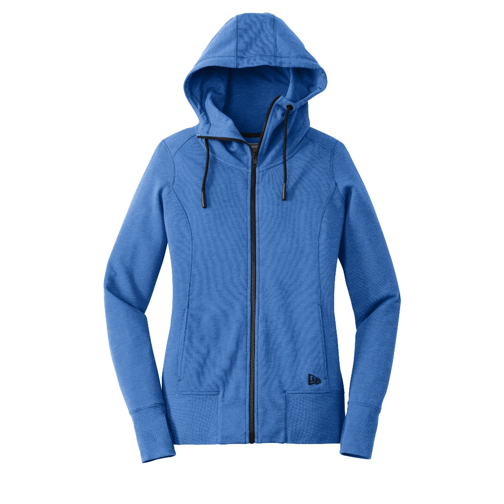 New Era® Women's Tri-Blend Fleece Full-Zip Hoodie - Royal Heather