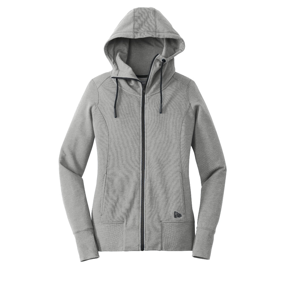 New Era® Women's Tri-Blend Fleece Full-Zip Hoodie - Shadow Grey Heather