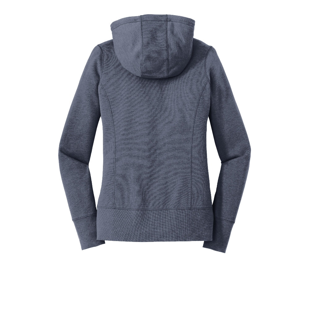 New Era® Women's Tri-Blend Fleece Full-Zip Hoodie - True Navy Heather