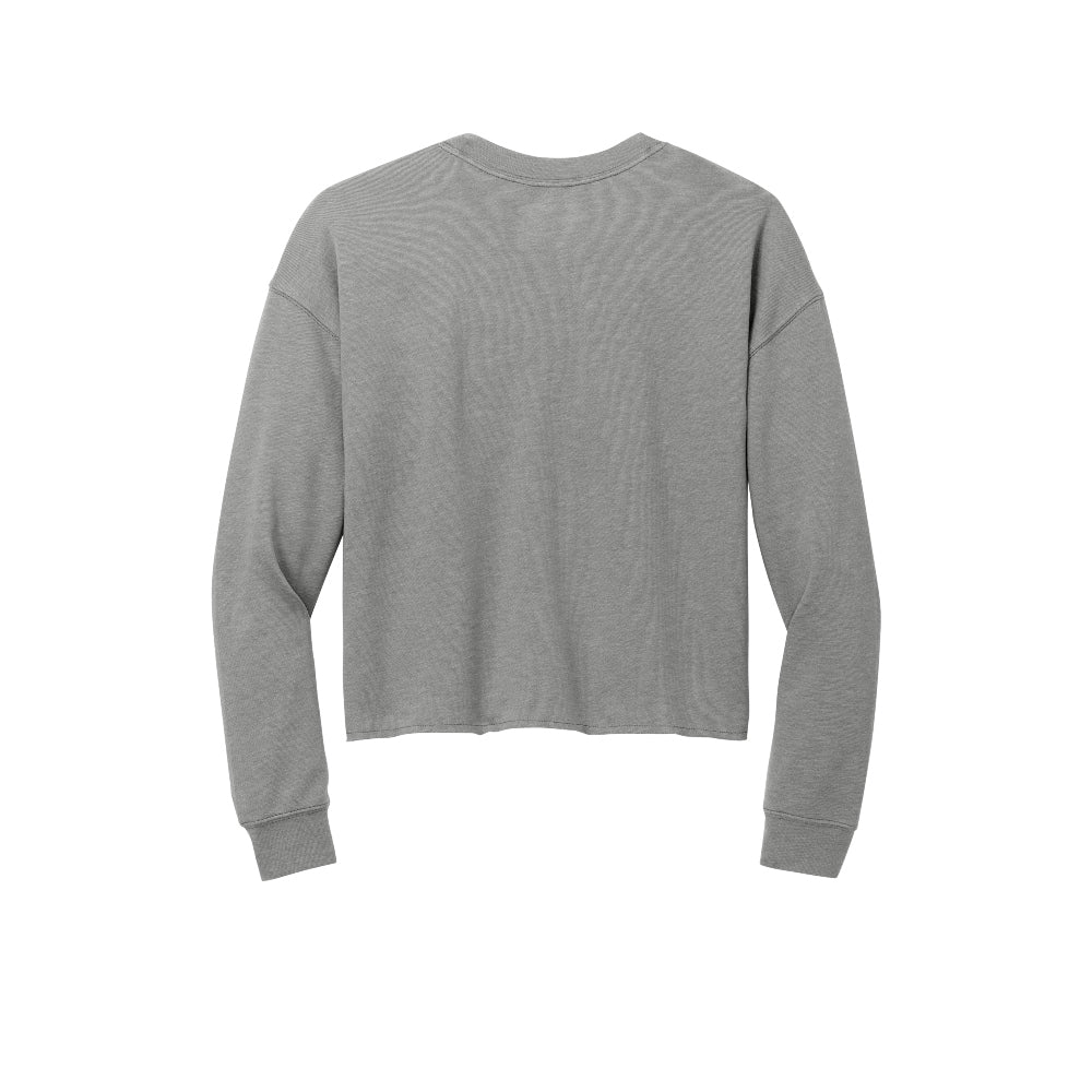 New Era® Women's Tri-Blend Fleece Crop Crew - Shadow Grey Heather
