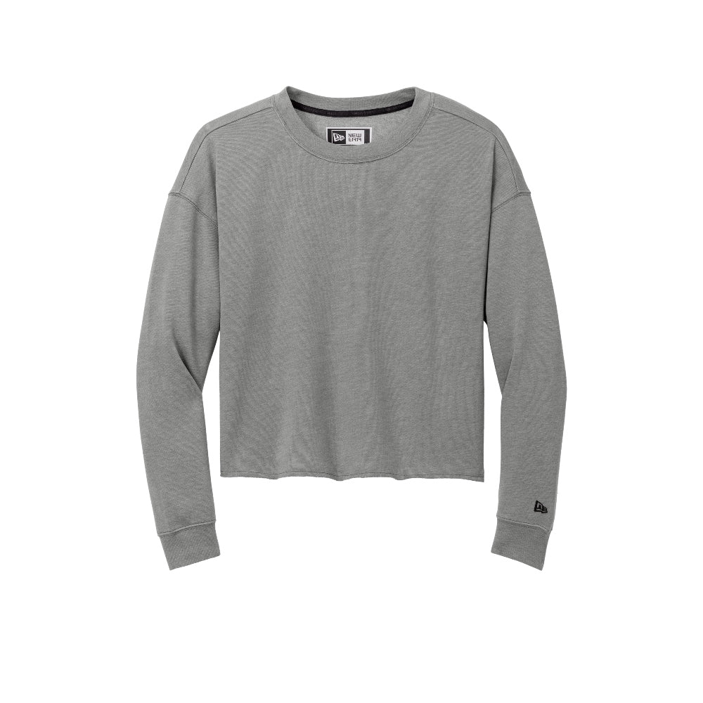 New Era® Women's Tri-Blend Fleece Crop Crew - Shadow Grey Heather