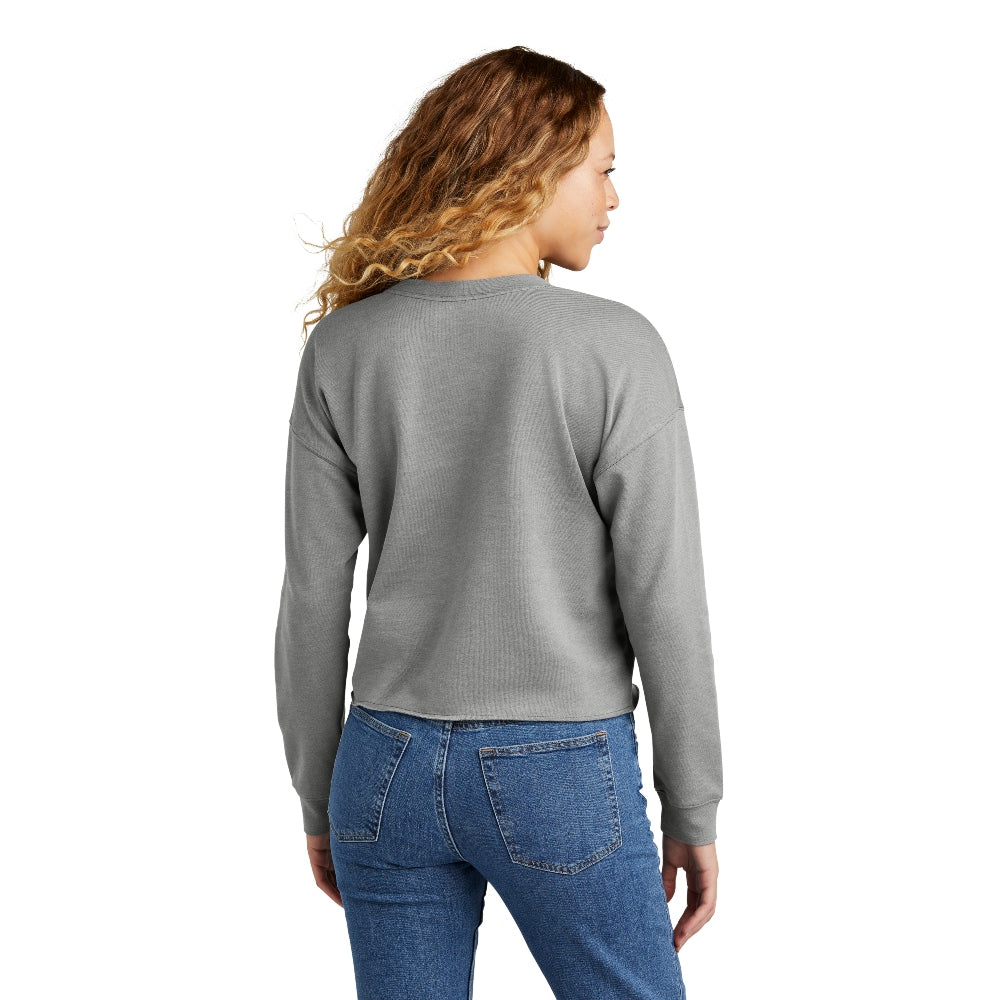 New Era® Women's Tri-Blend Fleece Crop Crew - Shadow Grey Heather