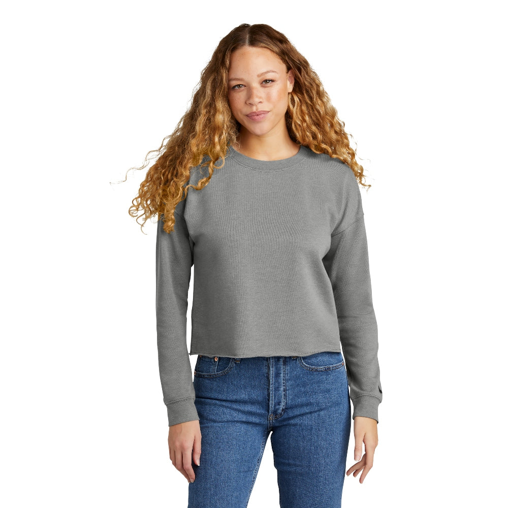 New Era® Women's Tri-Blend Fleece Crop Crew - Shadow Grey Heather