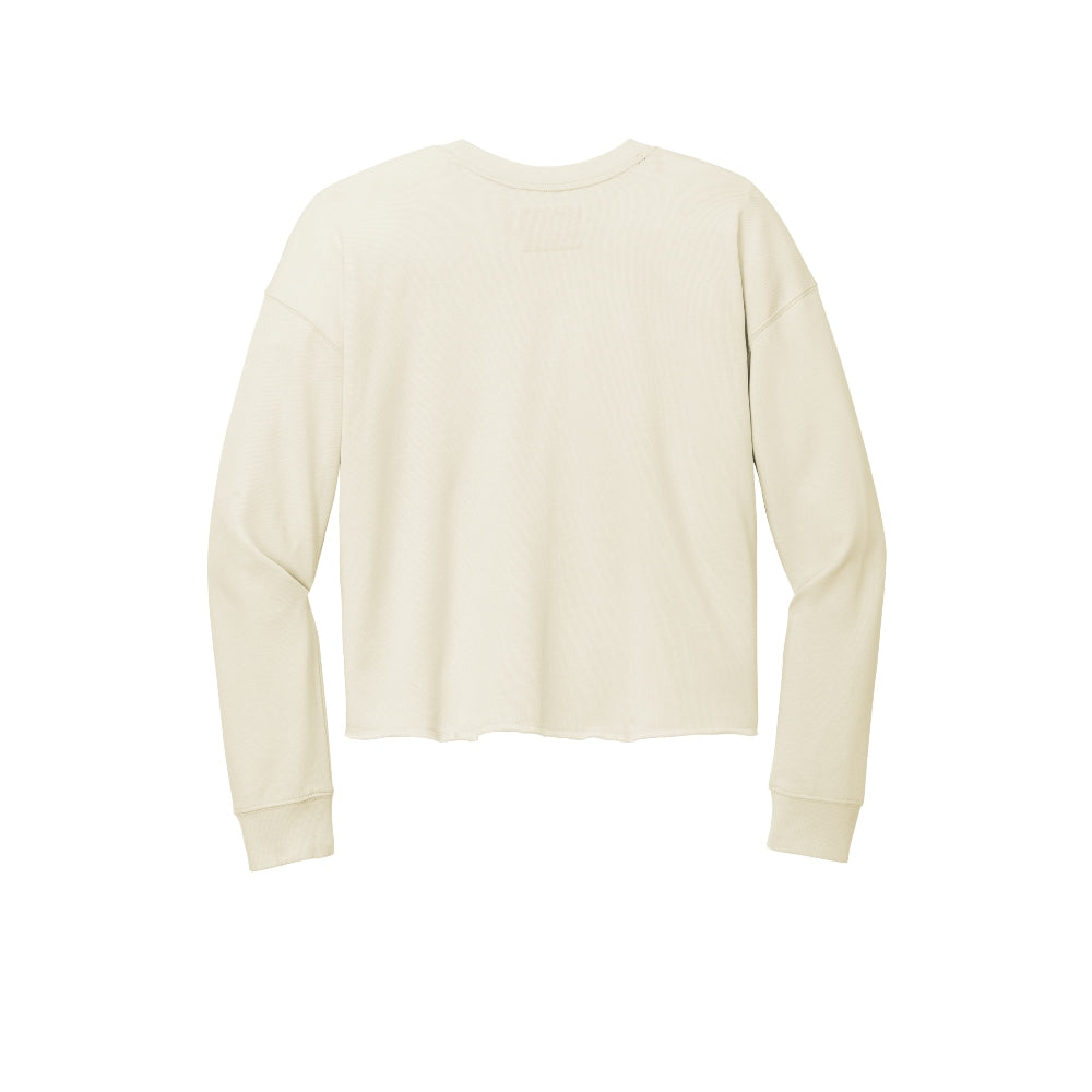 New Era® Women's Tri-Blend Fleece Crop Crew - Soft Beige