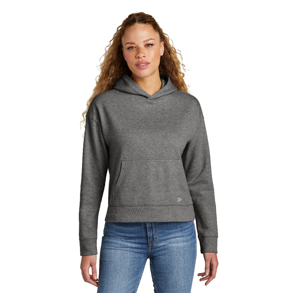 New Era® Women's Comeback Fleece Pullover Hoodie - Dark Heather Grey