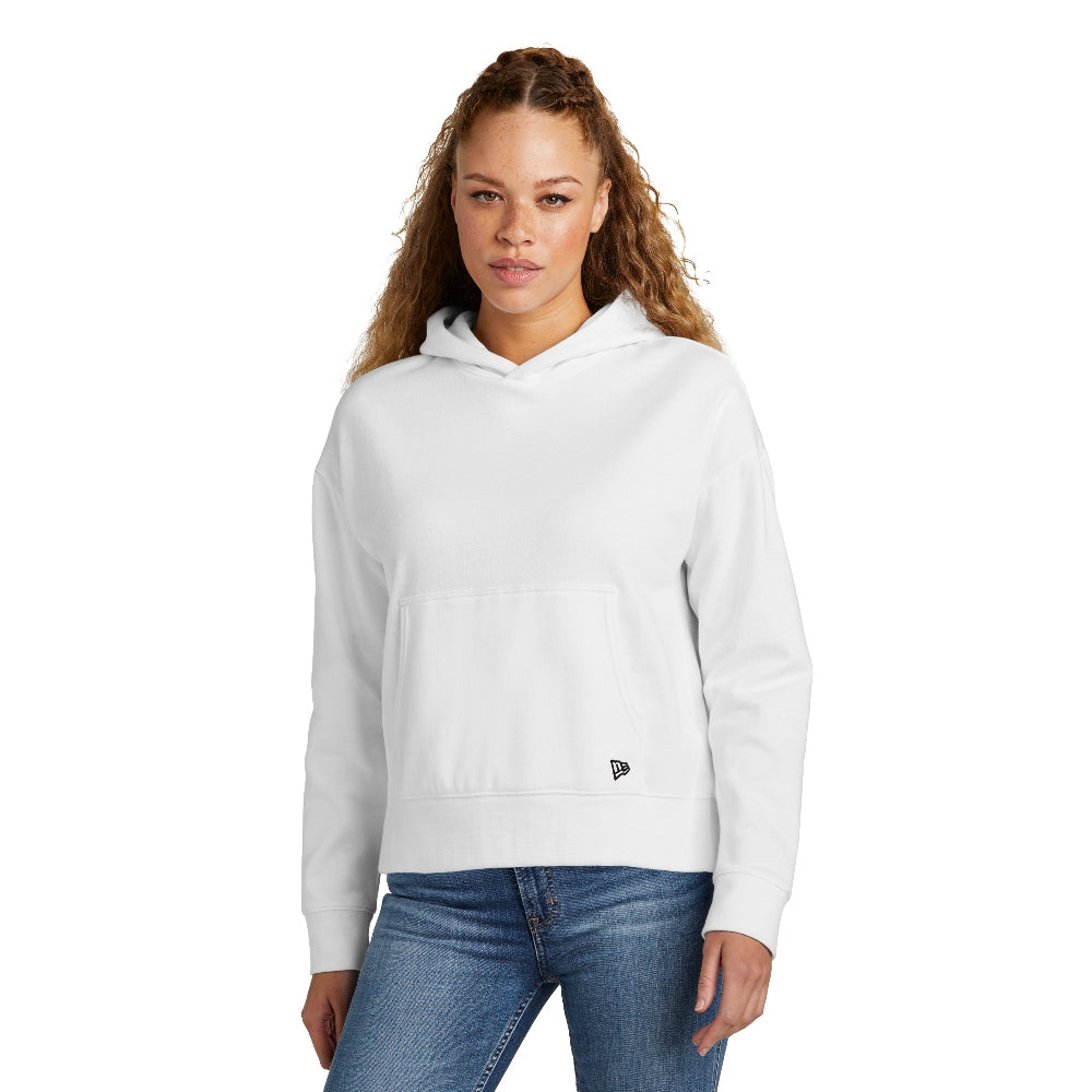 New Era® Women's Comeback Fleece Pullover Hoodie - White