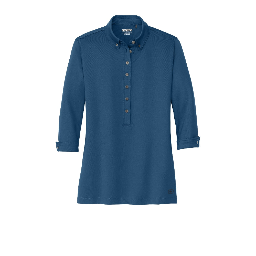 OGIO® Women’s Gauge Polo - Blue Indigo