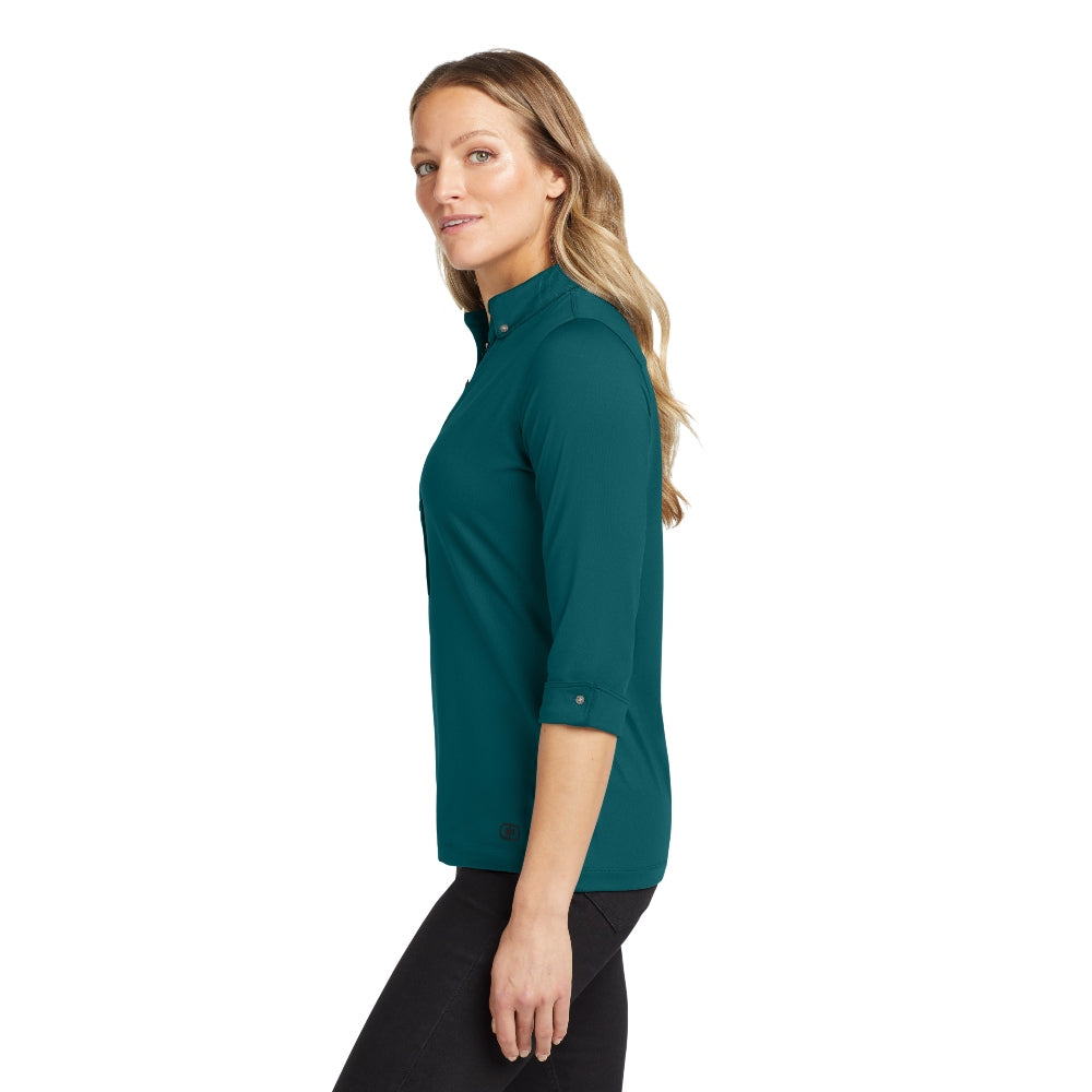 OGIO® Women’s Gauge Polo - Teal Throttle