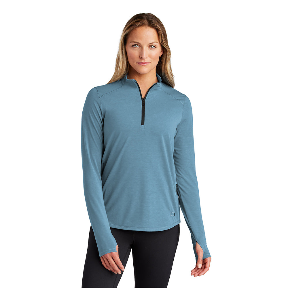 OGIO Ladies Motion 1/4-Zip Pullover - Blue Mist