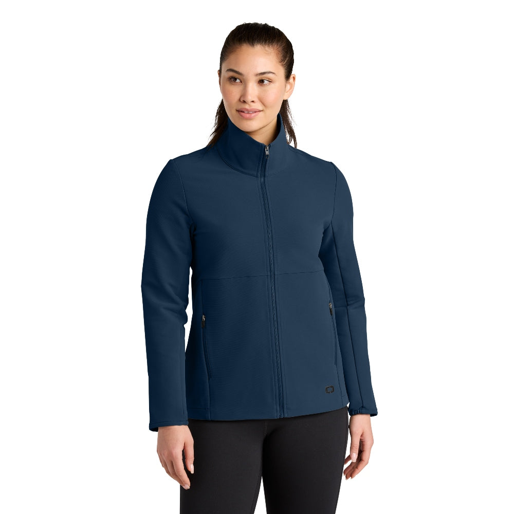 OGIO® Women’s Kinetic Soft Shell - River Blue Navy