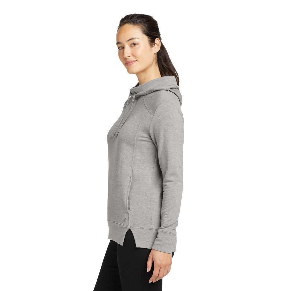 OGIO® Women's Luuma Pullover Fleece Hoodie - Petrol Heather Grey