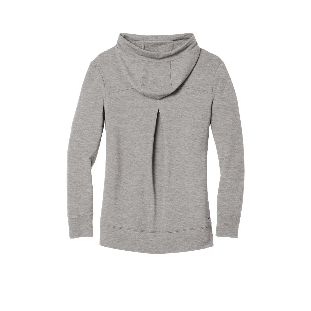 OGIO® Women's Luuma Pullover Fleece Hoodie - Petrol Heather Grey