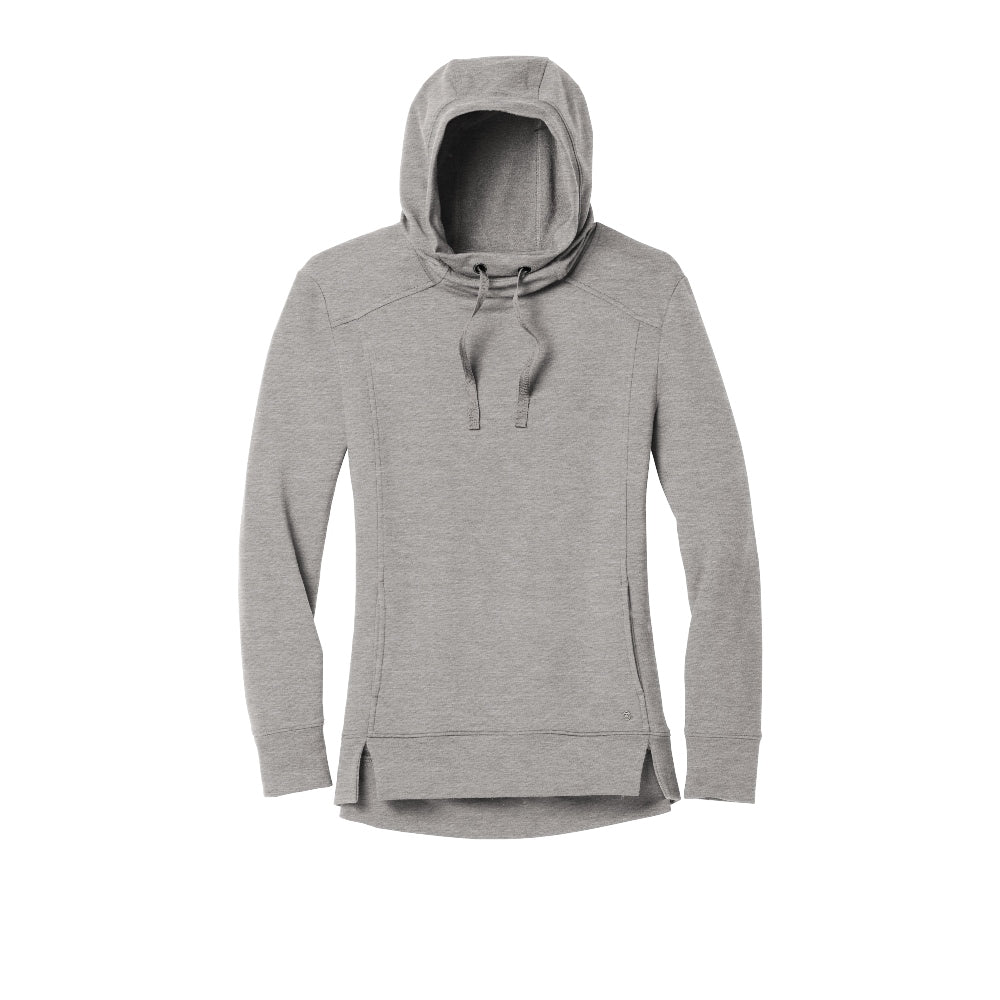 OGIO® Women's Luuma Pullover Fleece Hoodie - Petrol Heather Grey