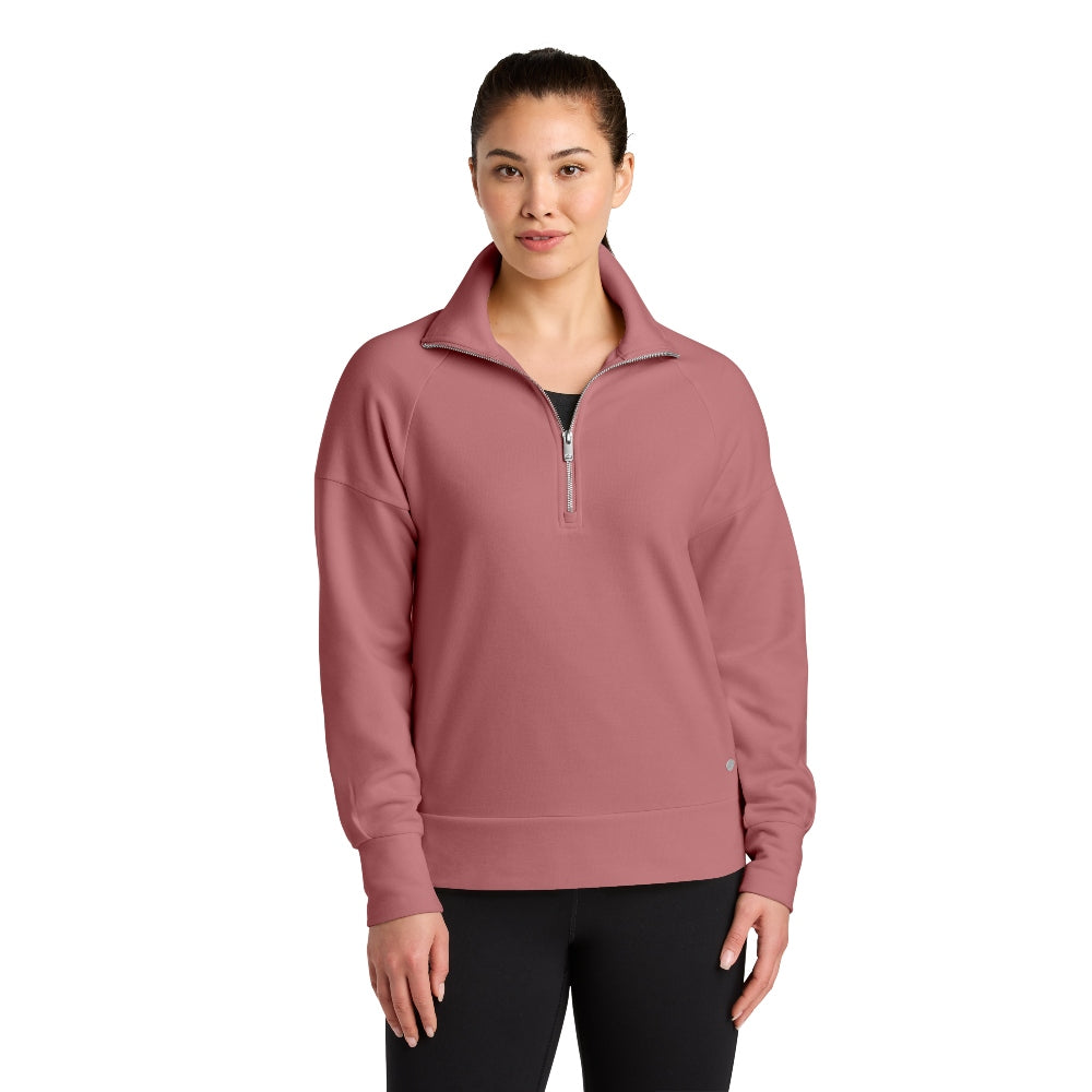 OGIO® Women’s Luuma 1/2-Zip - Desert Pink