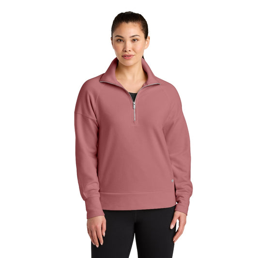 OGIO® Women’s Luuma 1/2-Zip - Desert Pink