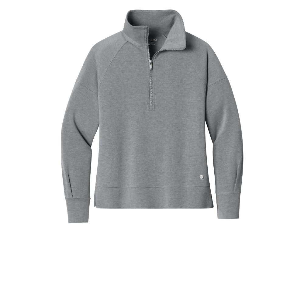 OGIO® Women’s Luuma 1/2-Zip - Petro Grey Heather