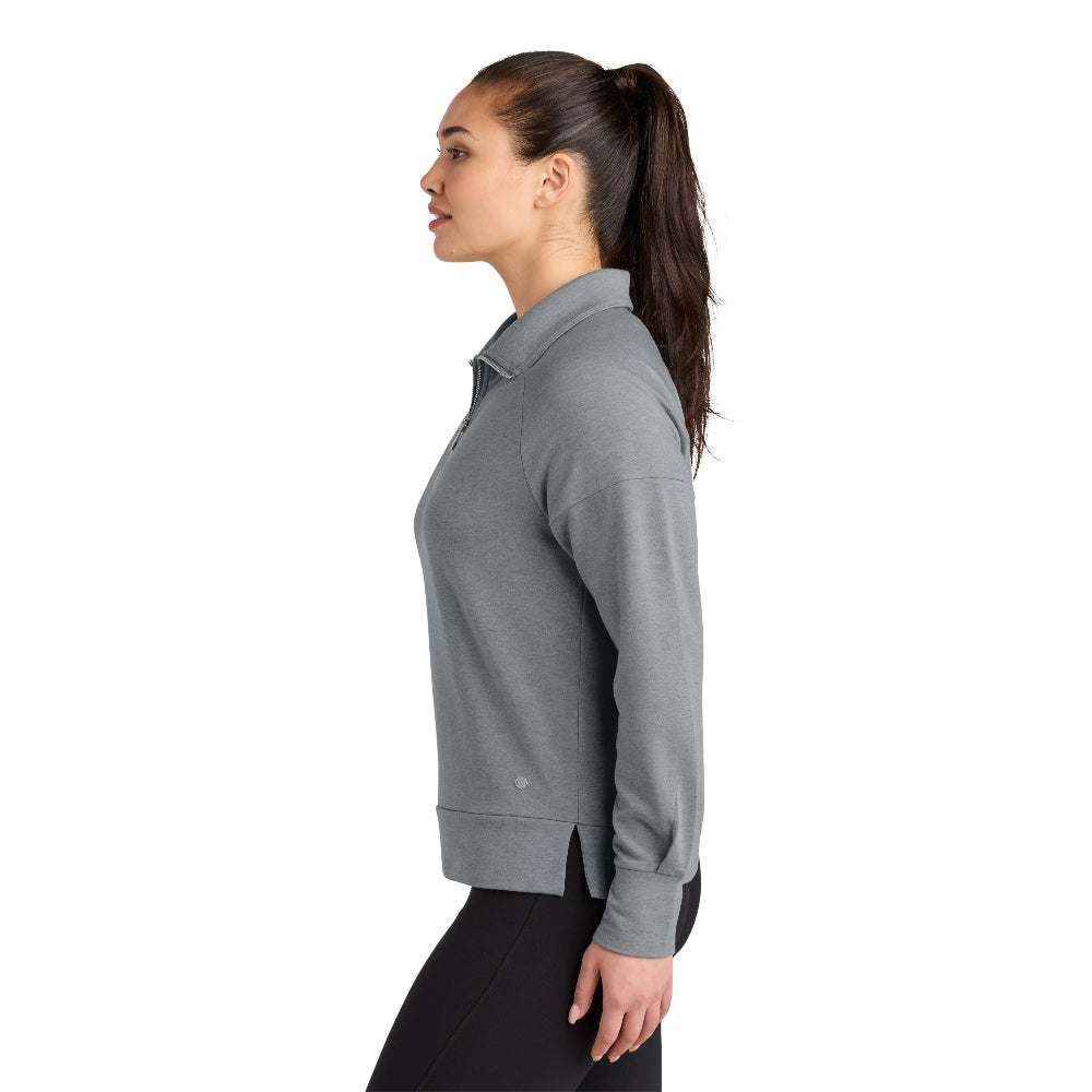 OGIO® Women’s Luuma 1/2-Zip - Petro Grey Heather