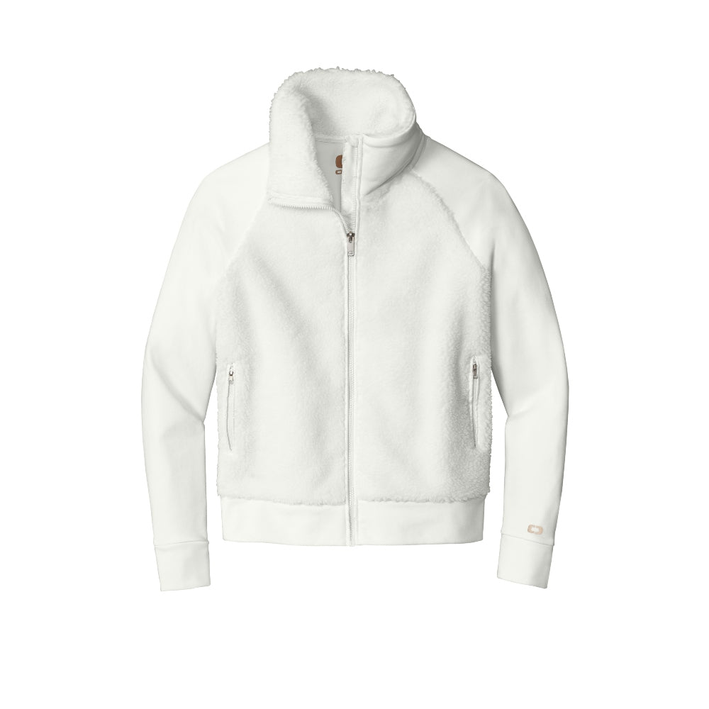 OGIO® Women's Luuma Sherpa Full-Zip - Ivory Snow
