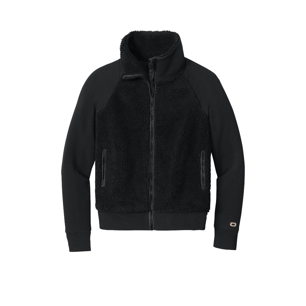 OGIO® Women's Luuma Sherpa Full-Zip - Blacktop