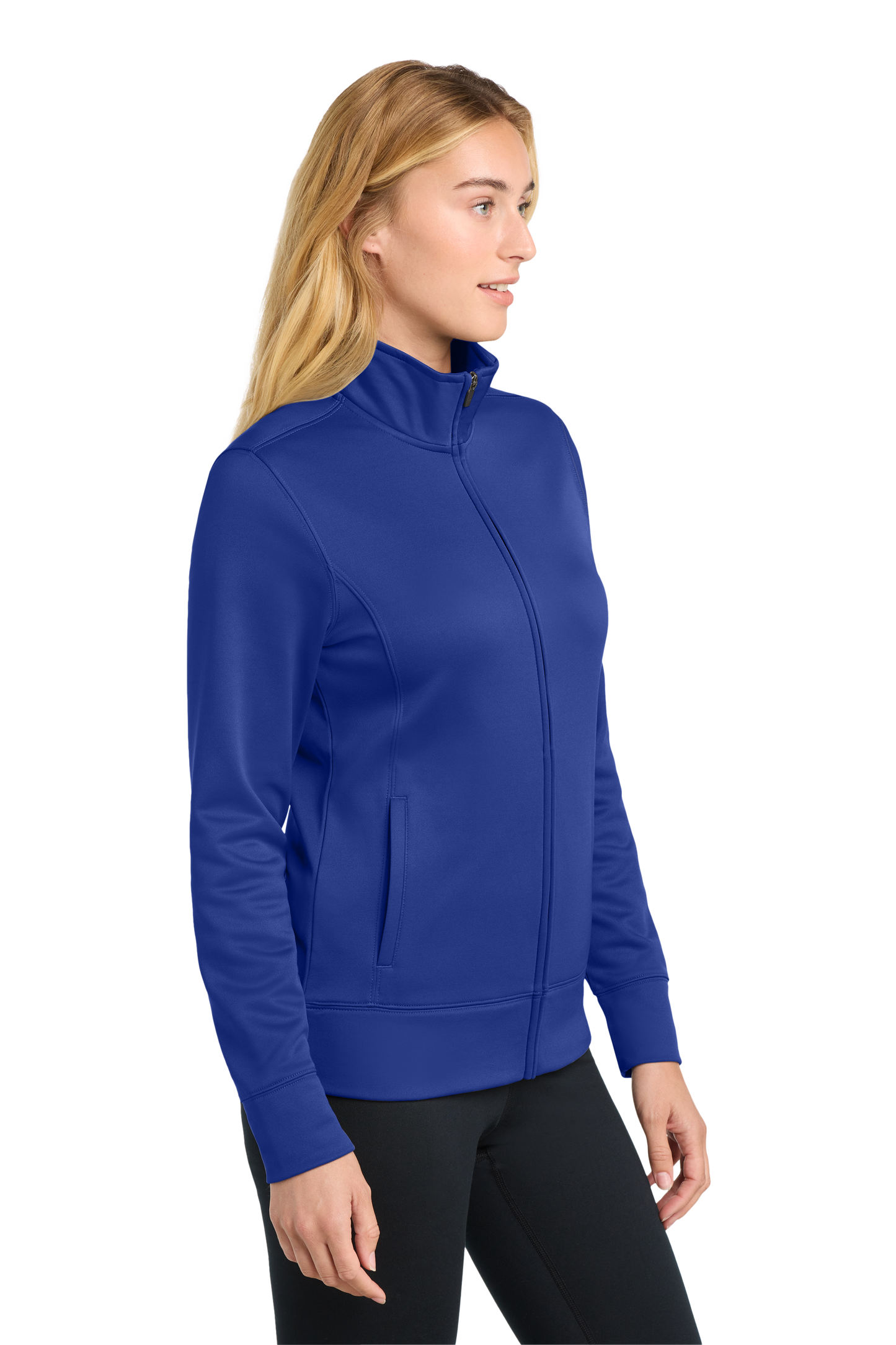 Sport-Tek® Women's Sport-Wick® Fleece Full-Zip Jacket - True Royal