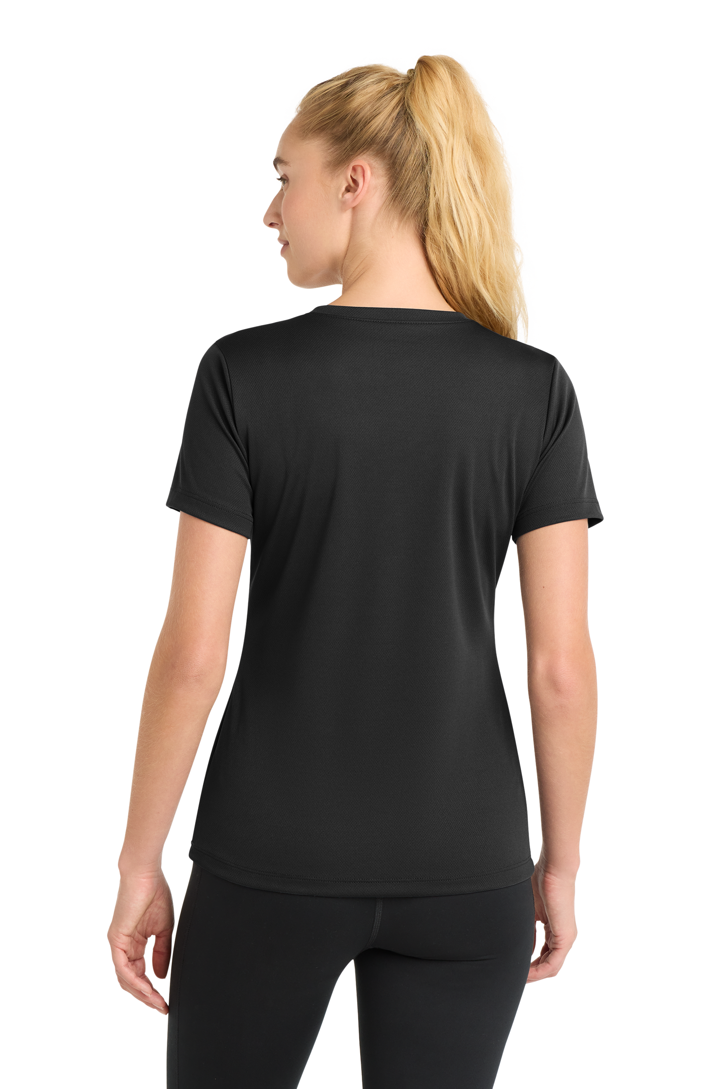 Sport-Tek® Women's PosiCharge® RacerMesh® V-Neck Tee - Black