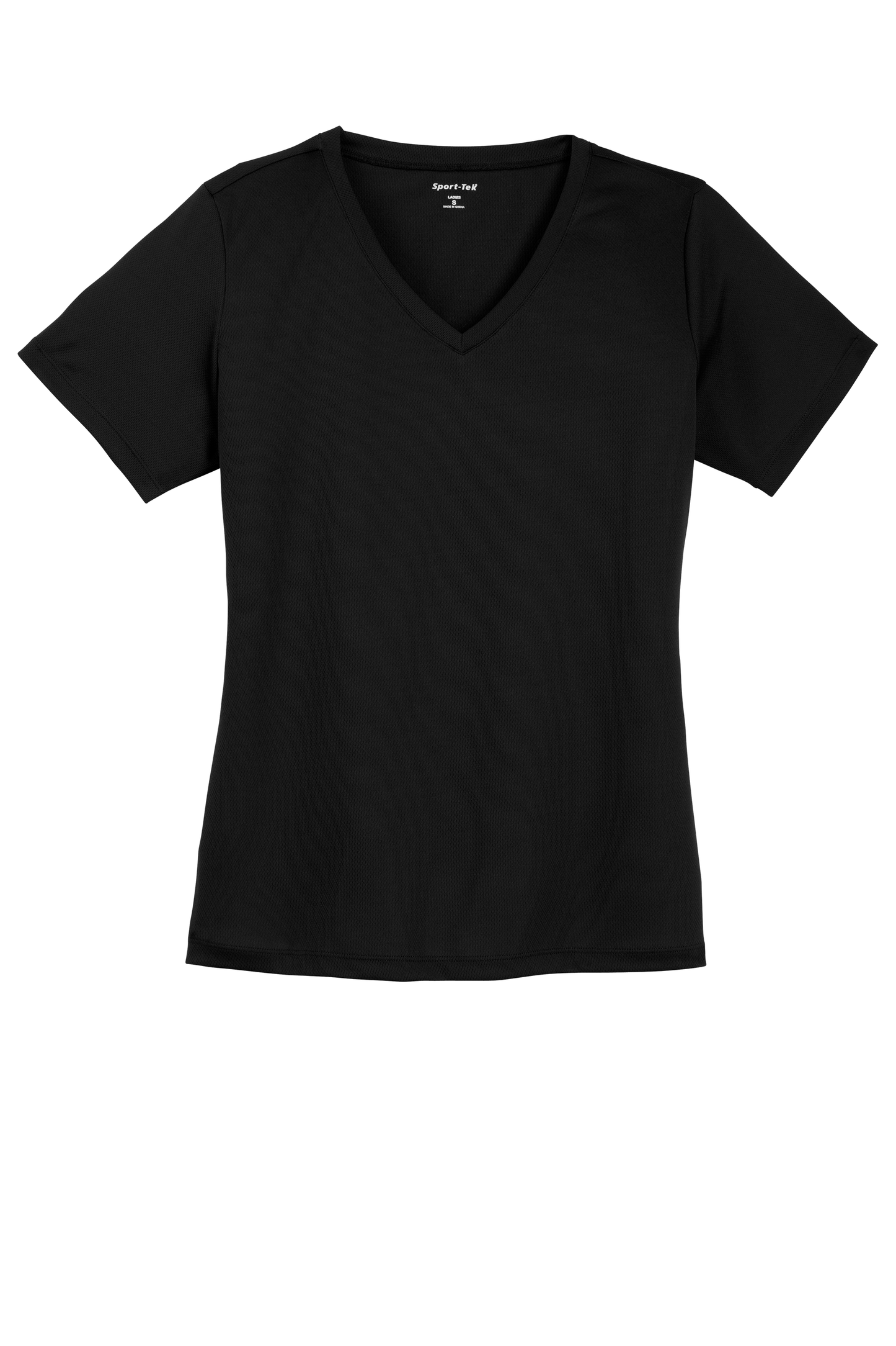 Sport-Tek® Women's PosiCharge® RacerMesh® V-Neck Tee - Black